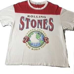 Daydreamer Rolling Stones Voodoo Lounge Tee - Red and Cream